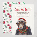 Search for chimpanzees invitations Watercolor