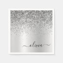 Search for silver glitter napkins Sparkle