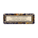 Search for elegant blue return address labels Masculine