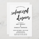 Search for casual rehearsal dinner invitations Black and white