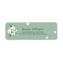 Search for magnolia flower return address labels Botanical