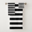 Search for black and white designs bath towels Stripes
