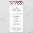 Search for floral wedding programs Purple