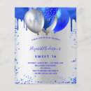 Search for silver and royal blue invitations Glitter