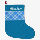 Search for blue plaid christmas stockings Rustic