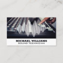 Search for sound engineer business cards Musician