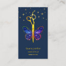 Search for blue butterfly business cards Hair stylist