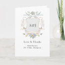 Search for monogram crest thank you cards Watercolor