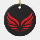 Search for angel wings christmas tree decorations Red