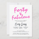 Search for glamorous 40th birthday invitations Modern