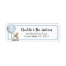 Search for blue bear return address labels Watercolor