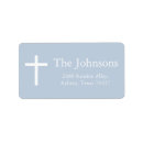 Search for navy blue cross return address labels Modern