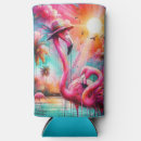 Search for pink flamingo can coolers Tropical