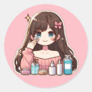 Search for anime girl stickers Kawaii