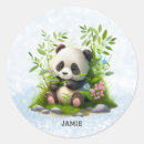 Search for pink panda stickers Black and white