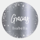 Search for metal monogram stickers Silver