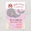 Search for nautical girl 1st birthday invitations Whale