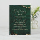 Search for emerald green and gold birthday invitations Agate