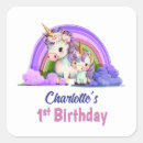 Search for unicorn 1st birthday stickers Pink