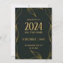 Search for new year dinner invitations Black and gold