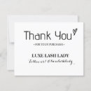 Search for eyelashes thank you cards Salon