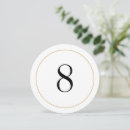 Search for number eight Elegant table numbers