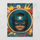 Search for superheroes postcards For kids