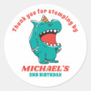 Search for dinosaur t rex stickers Kids birthday party