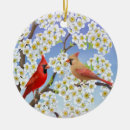 Search for female cardinal christmas tree decorations Red