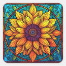 Search for stained glass flower stickers Yellow
