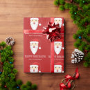 Search for happy holidays wrapping paper Santa claus