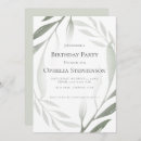 Search for olive branch birthday invitations Greenery
