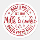 Search for cookies and milk stickers Festive