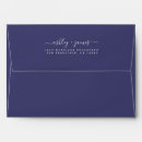 Search for navy blue wedding envelopes Return address
