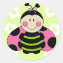 Search for pink ladybug birthday party stickers Girl