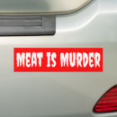 Search for meat is murder bumper stickers Vegan