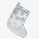 Search for blue and silver christmas stockings Snowflakes
