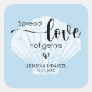 Search for germs stickers Spread love not germs
