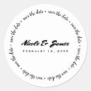 Search for save the date engagement stickers Typography