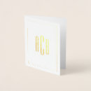 Search for monogrammed folded note cards Minimalist