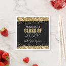 Search for high school reunion napkins Black and gold