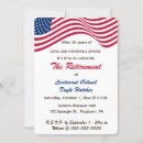 Search for patriotic retirement invitations Red white and blue