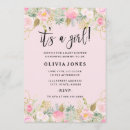 Search for sweet baby girl shower invitations Floral