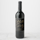 Search for birthday labels Black and gold