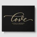 Search for black gold wedding guest books Script