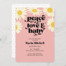 Search for peace love baby invitations Floral