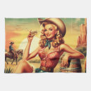 Search for retro tea towels Cowgirl