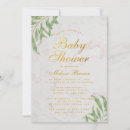 Search for marble baby shower invitations Botanical
