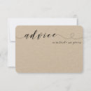 Search for bride and groom advice cards Rustic
