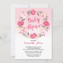 Search for pretty in pink baby shower invitations Floral